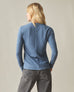 Women's Premium Slub Crew Long Sleeve Tee - Denim